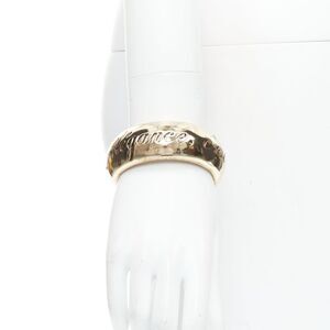 CHANEL 07P Vintage L'elegance C''est La Ligne script metal bangle bracelet